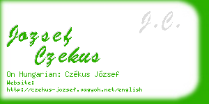 jozsef czekus business card